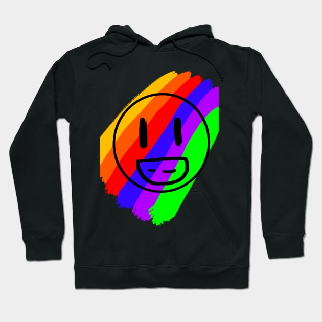 Rainbow Smiley Face Hoodie by Usagicollection